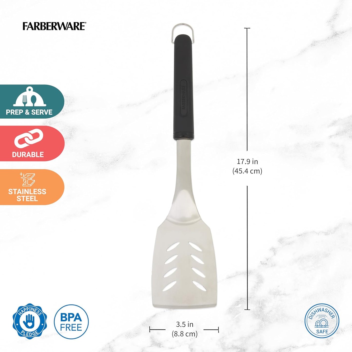 Volteador barbacoa con anillo almacenamiento 16.5x4pulg