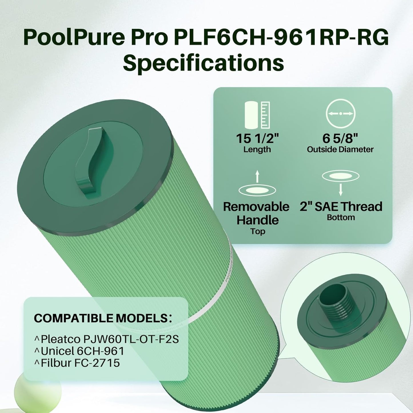 Filtro biodegradable bañera hidromasaje comp Jacuzzi Prem J300