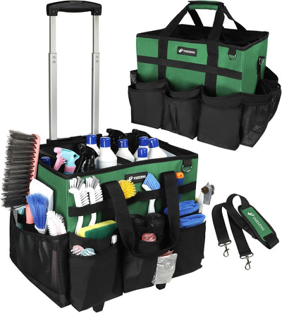 Bolsa limpieza con ruedas y carro desmontable para hogar y auto