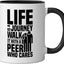 Taza cerámica para especialista en apoyo entre pares negra/blanca