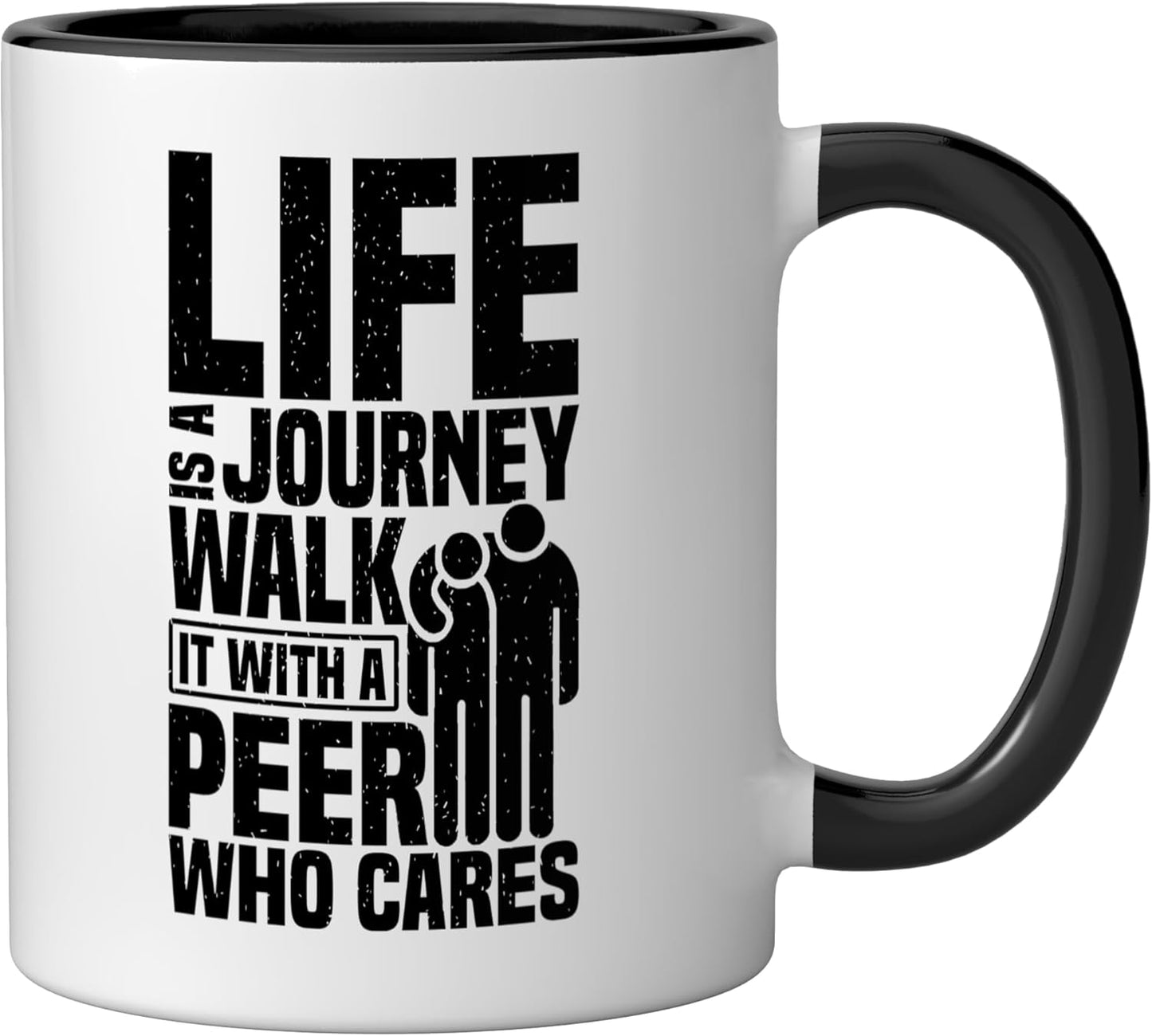 Taza cerámica para especialista en apoyo entre pares negra/blanca