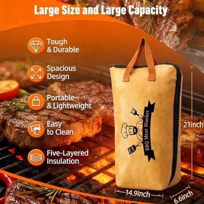 Manta aislante para carne 21pulg para parrilla regalo hombre