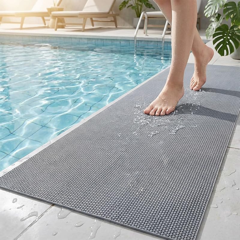 Tapete PVC drenaje 3x10ft antideslizante para piscina baño cocina