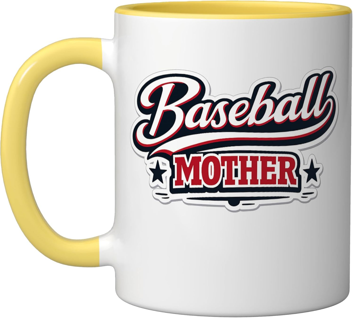 Taza Cerámica Mother Script Rojo Blanco Azul Día Madre