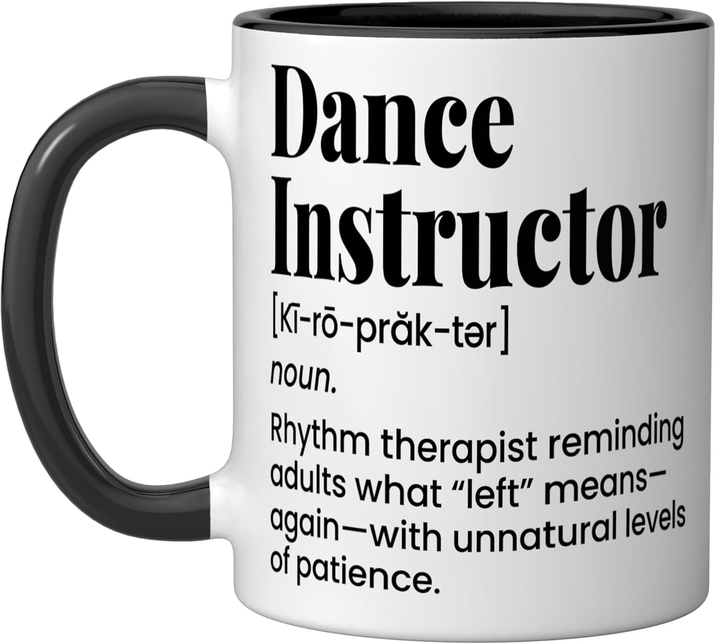 Taza Cerámica Profesor de Baile Negro/Blanco