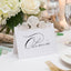 Tarjetas de mariposa blancas plegadas para mesa y eventos