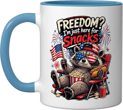 Taza Cerámica Ratoncito 4 de Julio Azul/Blanco