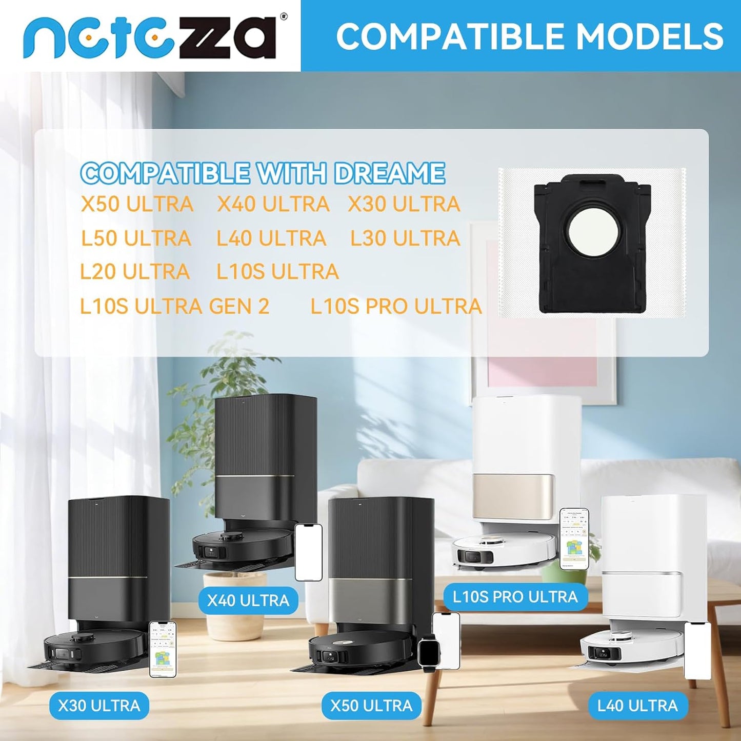 Pack 16 Bolsas Vacío 3.2L Comp Dreame X50/X40/X30
