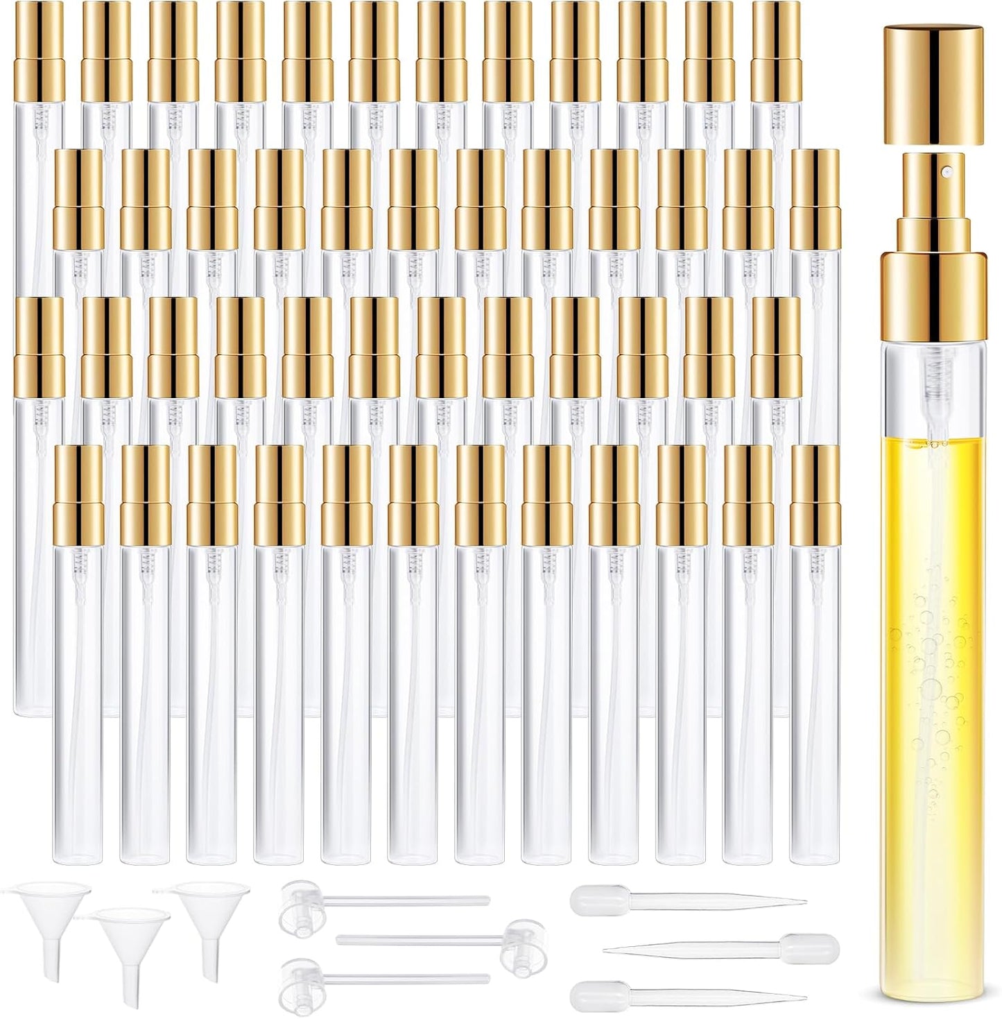 Botella spray vidrio 50uds 0.3oz recargable viaje