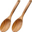 Cucharas de madera de acacia natural para cocinar, hornear y servir