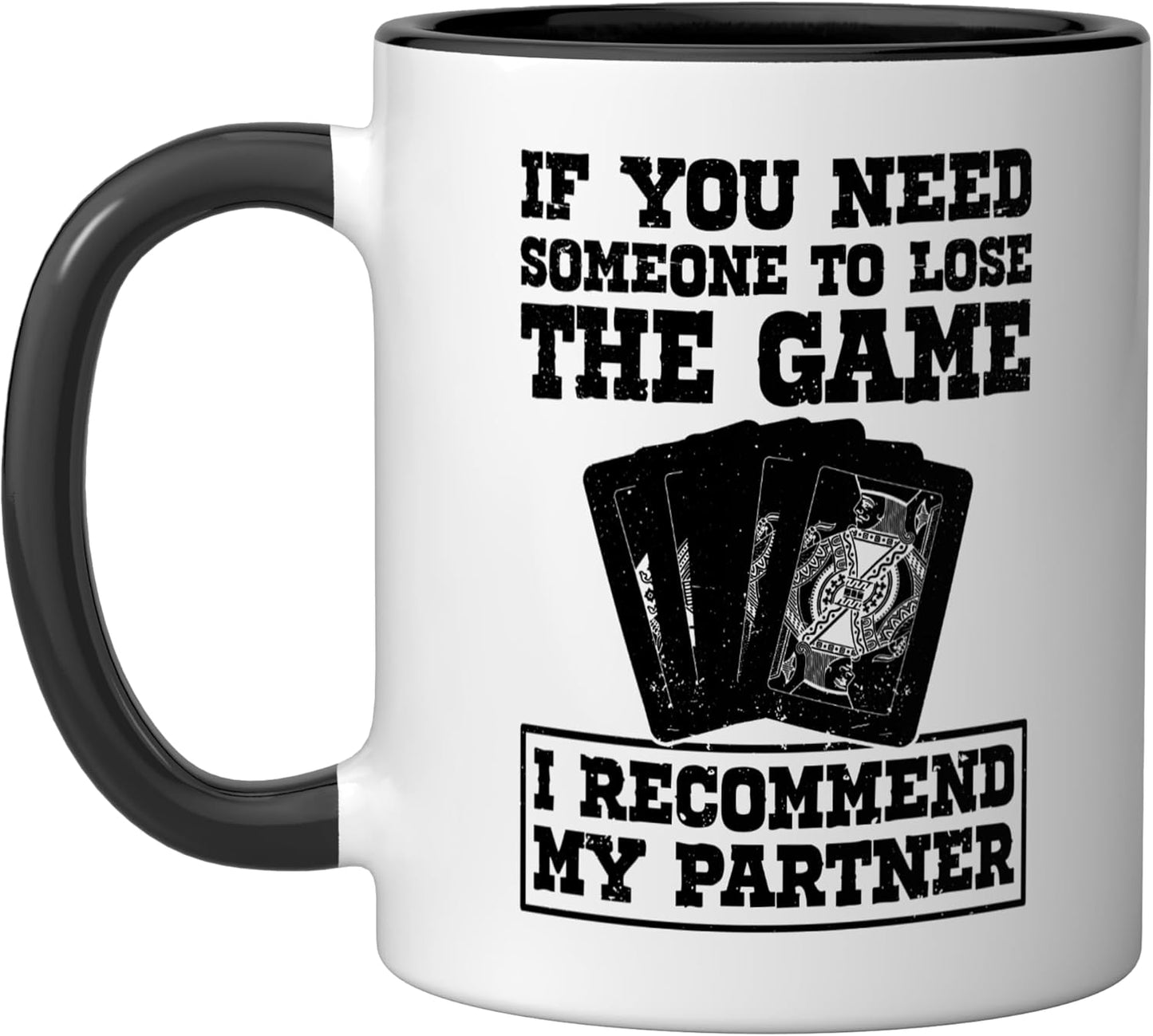 Taza Cerámica Euchre Partner Negro/Blanco