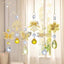 6 Atrapasoles Cristal Amarillo para Ventana Decoración Jardín