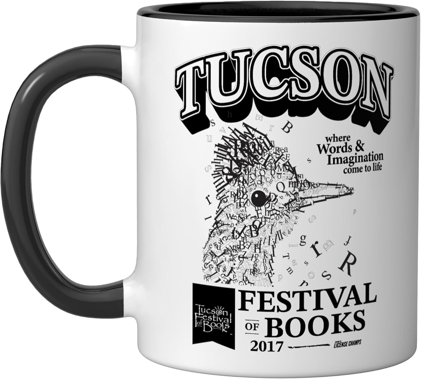 Taza cerámica Roadrunner TFOB 2017 negro blanco