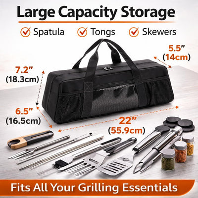 Bolsa herramientas parrilla tela impermeable con bolsillos