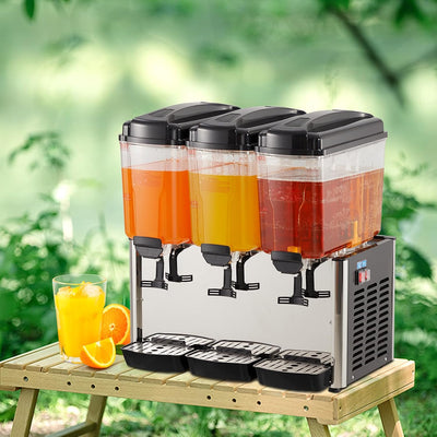 Dispensador bebidas acero inox 54L 3 tanques 350W