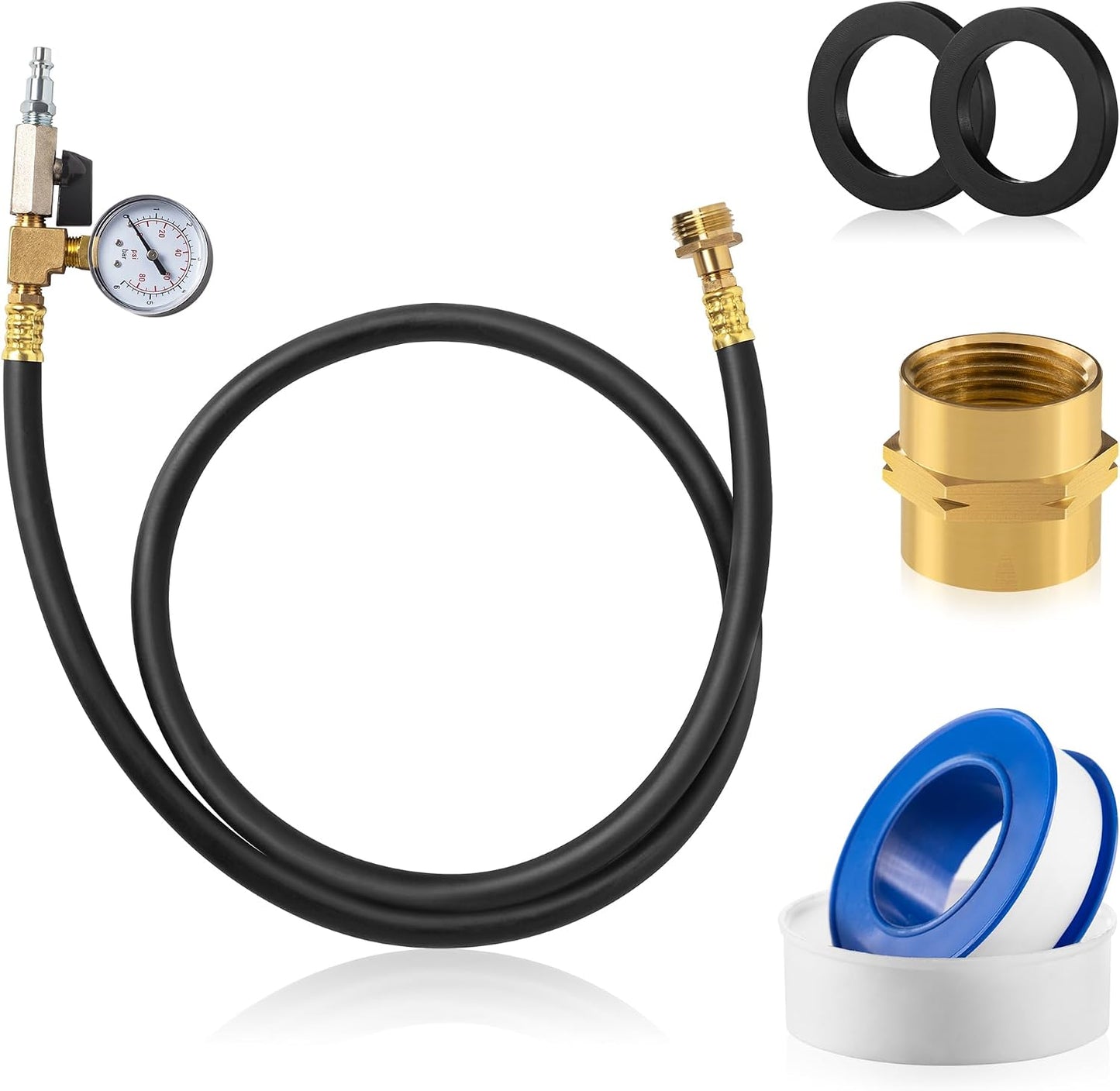 Adaptador purga aspersores 60pulg kit invierno RV con manómetro