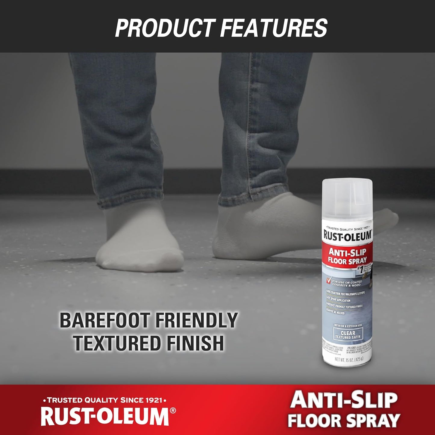 Spray antideslizante para pisos texturizado 15oz 6 Pzas
