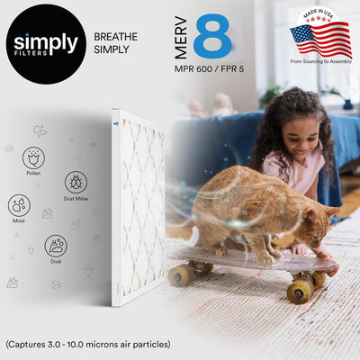 Filtro aire horno HVAC MERV 8 6 Pzas 19.5x24.5pulg