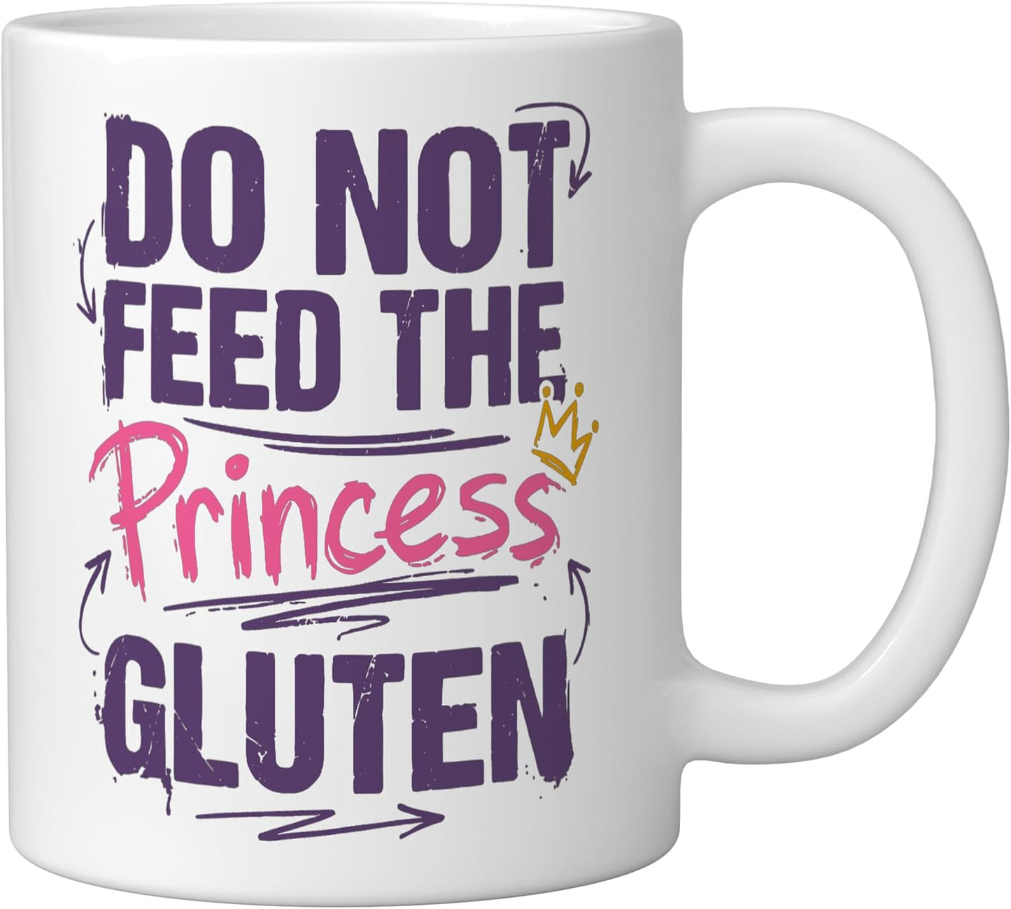 Taza Cerámica Blanco Frase Retro No Alimentes a la Princesa