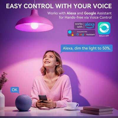 Bombilla LED RGBCCT con Alexa Google Home WiFi