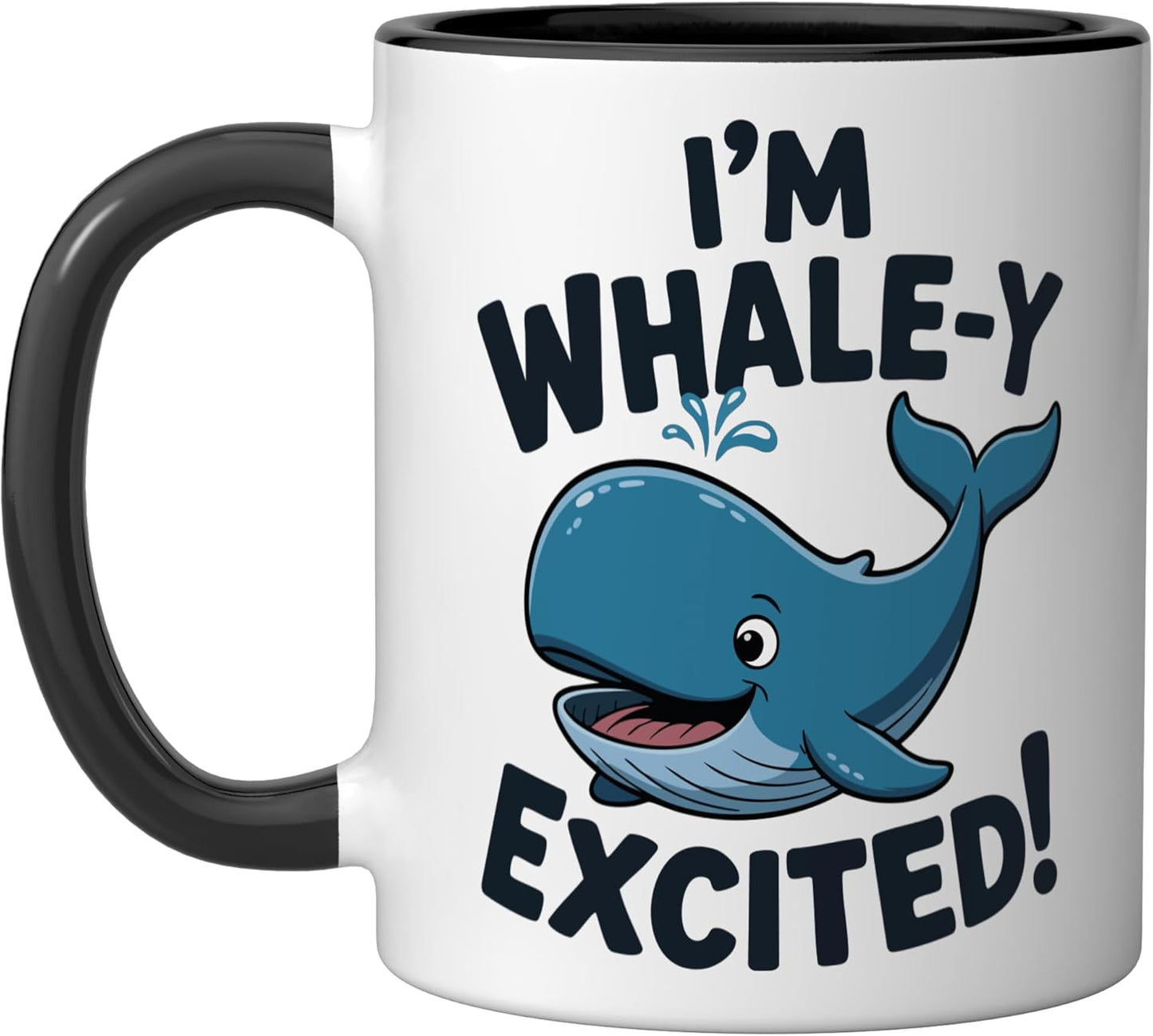Taza Cerámica Joke Ballena Negro/Blanco