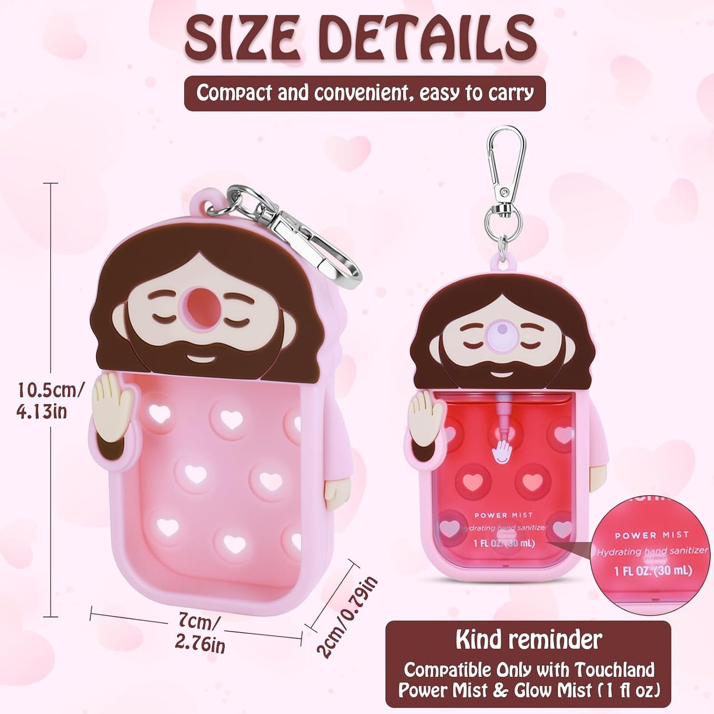 Funda silicona para aerosol desinfectante rosa