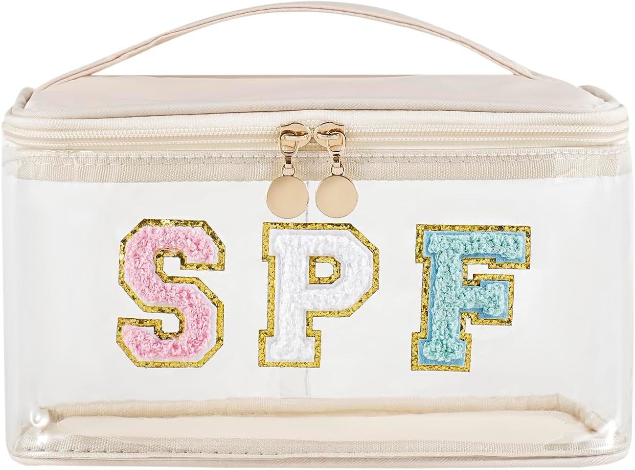 Bolsa maquillaje transparente impermeable con cremallera