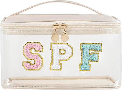 Bolsa maquillaje transparente impermeable con cremallera