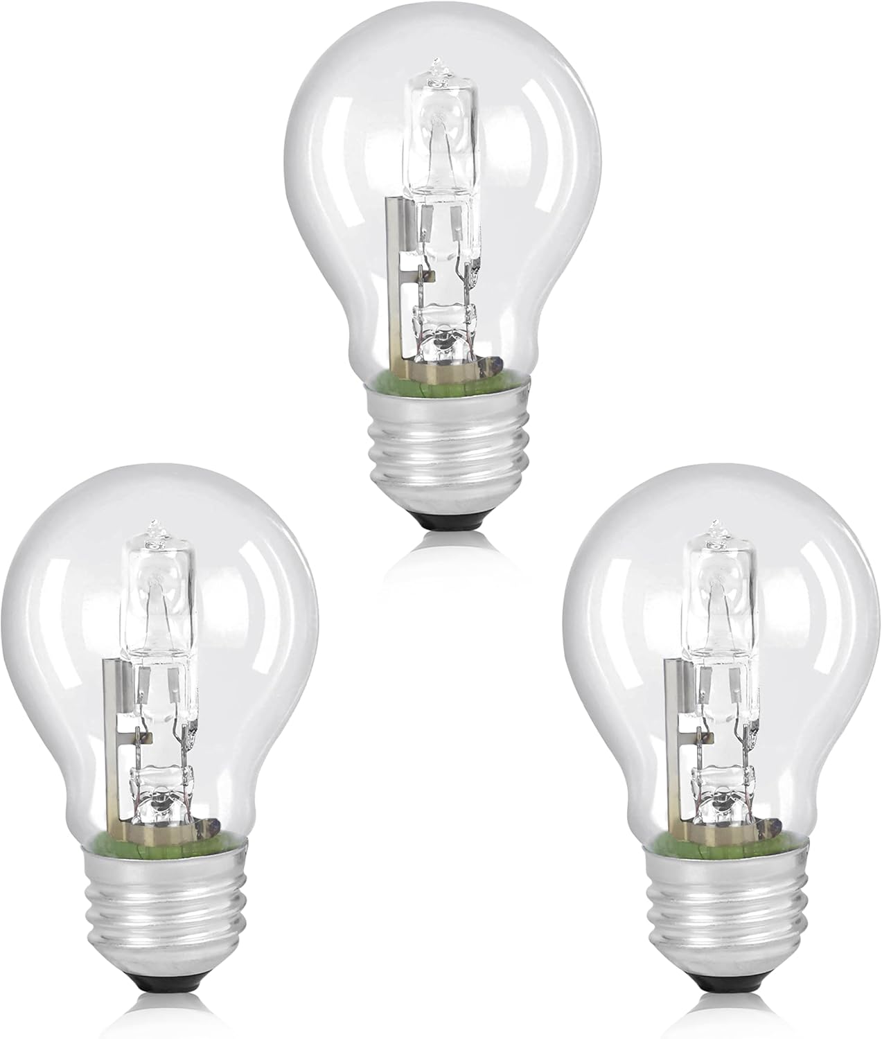 Bombillas halógenas A19 E26 43W transparente repuesto 60W