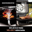 Parrilla eléctrica 8en1 con freidora aire asar hornear 1550W