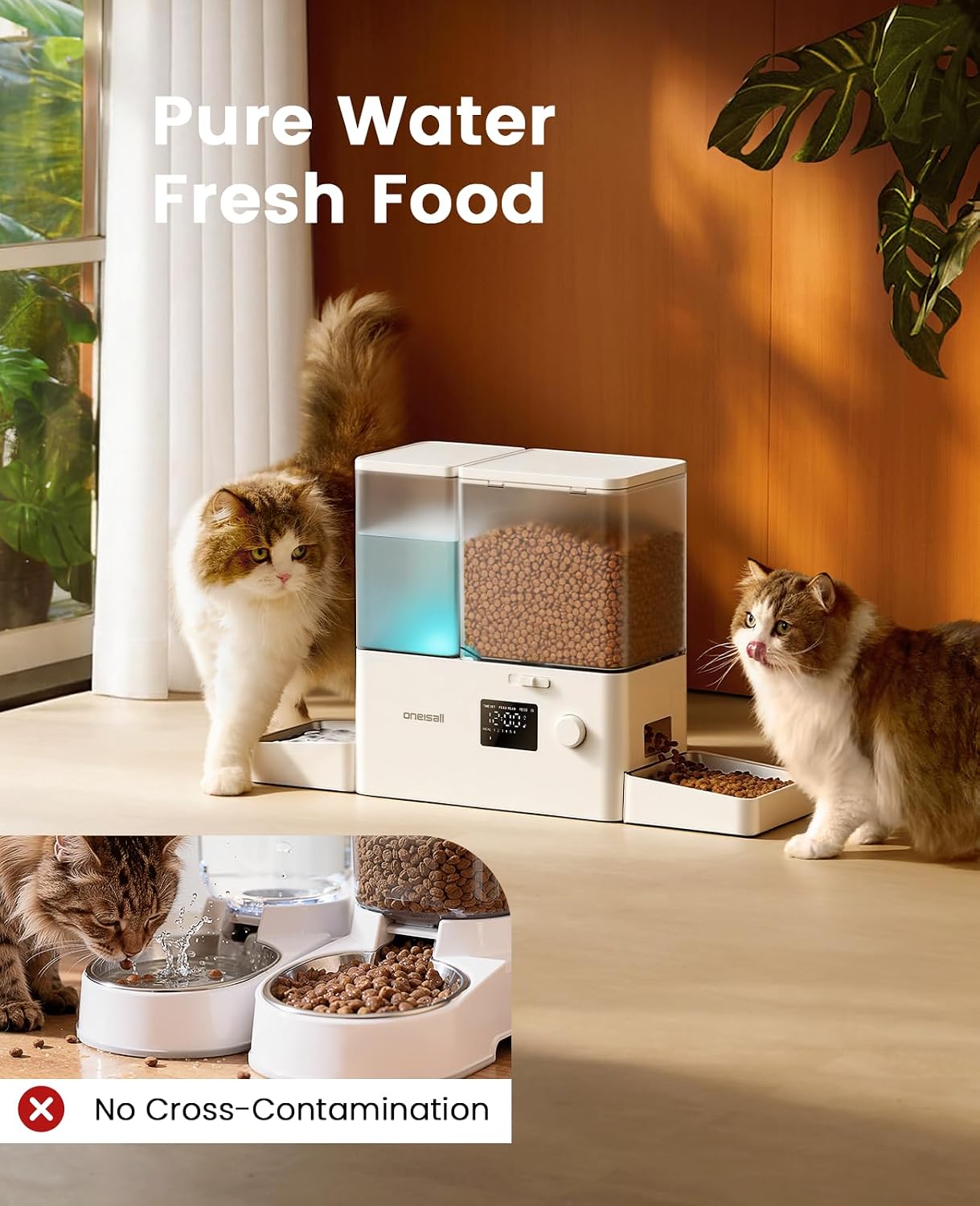 Alimentador 2en1 gatos 36 tazas 8.5L dispensador agua