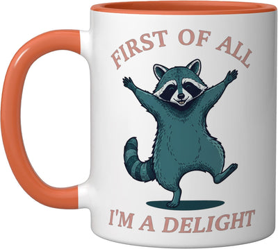 Taza Cerámica Ratoncito Disfraz Bosque Naranja/Blanco