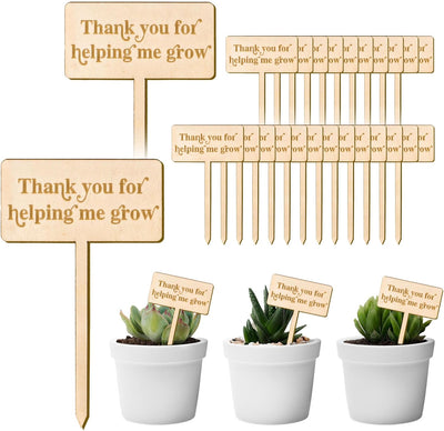 30 Etiquetas «Thank You for Helping Me Grow» para baby shower