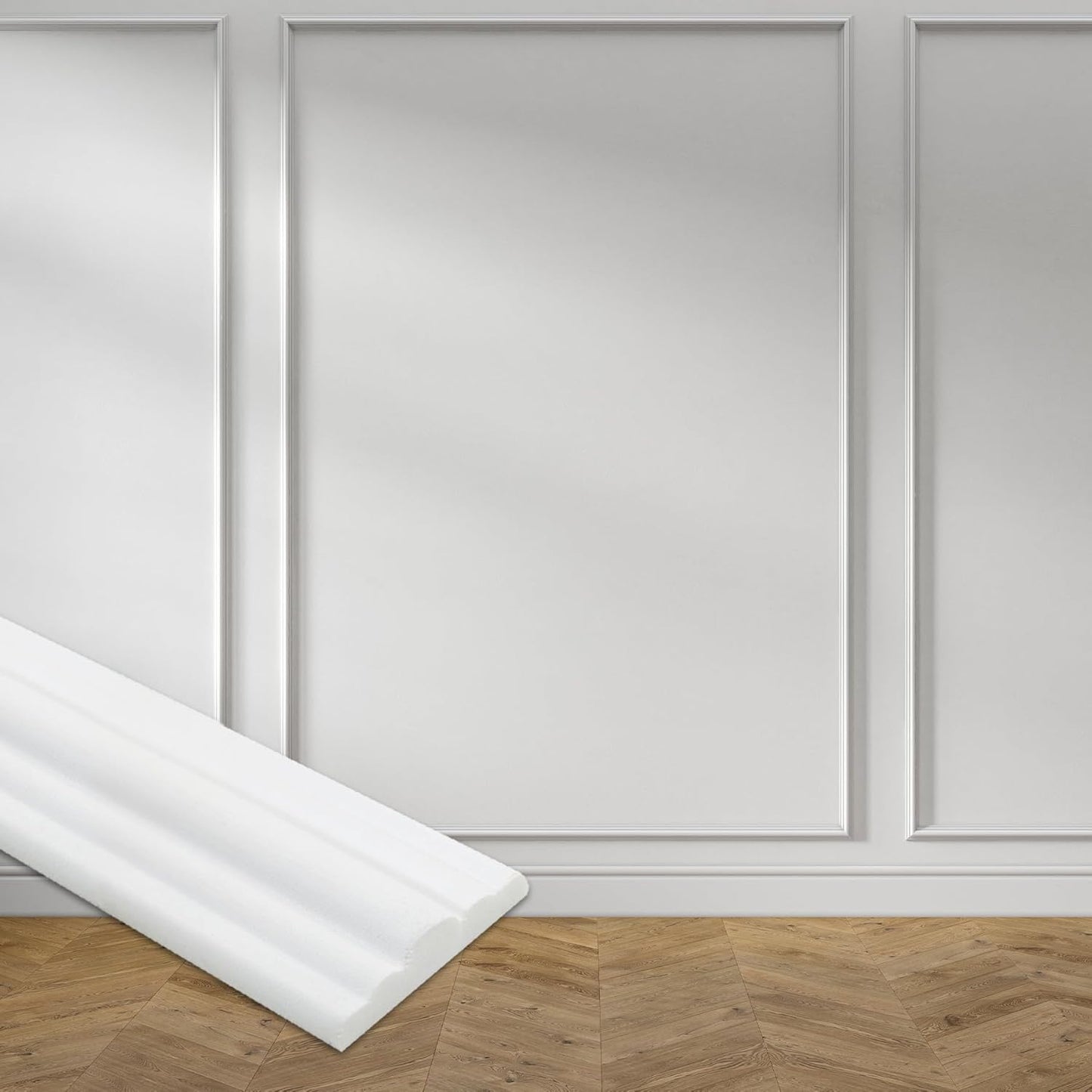 Moldura riel silla 118x1.5pulg ligera decoración hogar