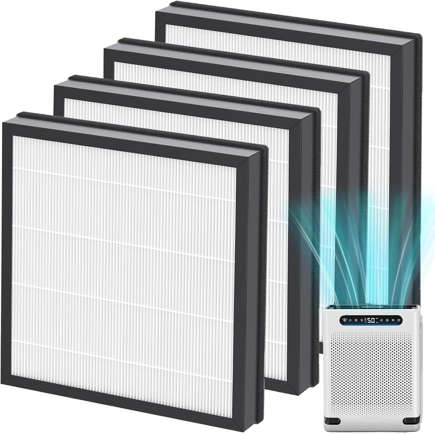 Filtro aire 3en1 con carbón XenonLab HAP605 HAP607 paq 4