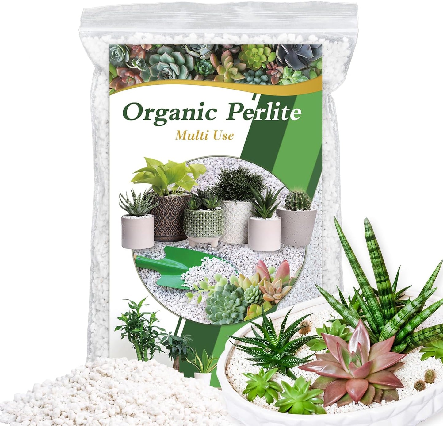 Perlita orgánica para plantas interior exterior drenaje aireación
