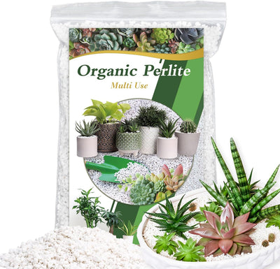 Perlita orgánica para plantas interior exterior drenaje aireación