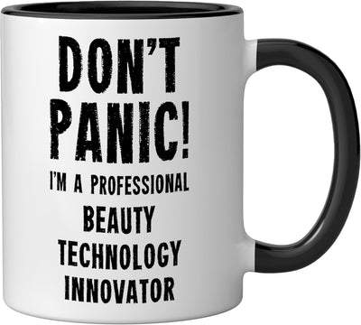 Taza Cerámica Beauty Tech Negro/Blanco