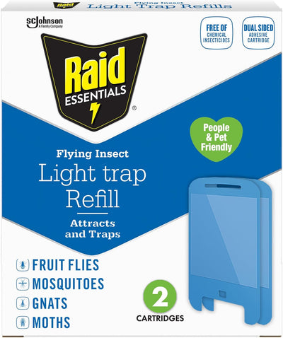 Recambios trampa luz insectos 2 cartuchos atracción ligera