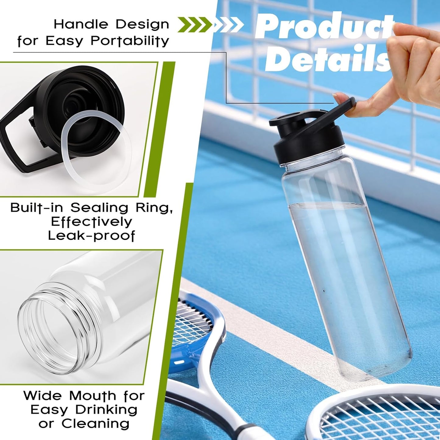 24 Botellas Agua 24oz Reutilizables A Prueba Fugas