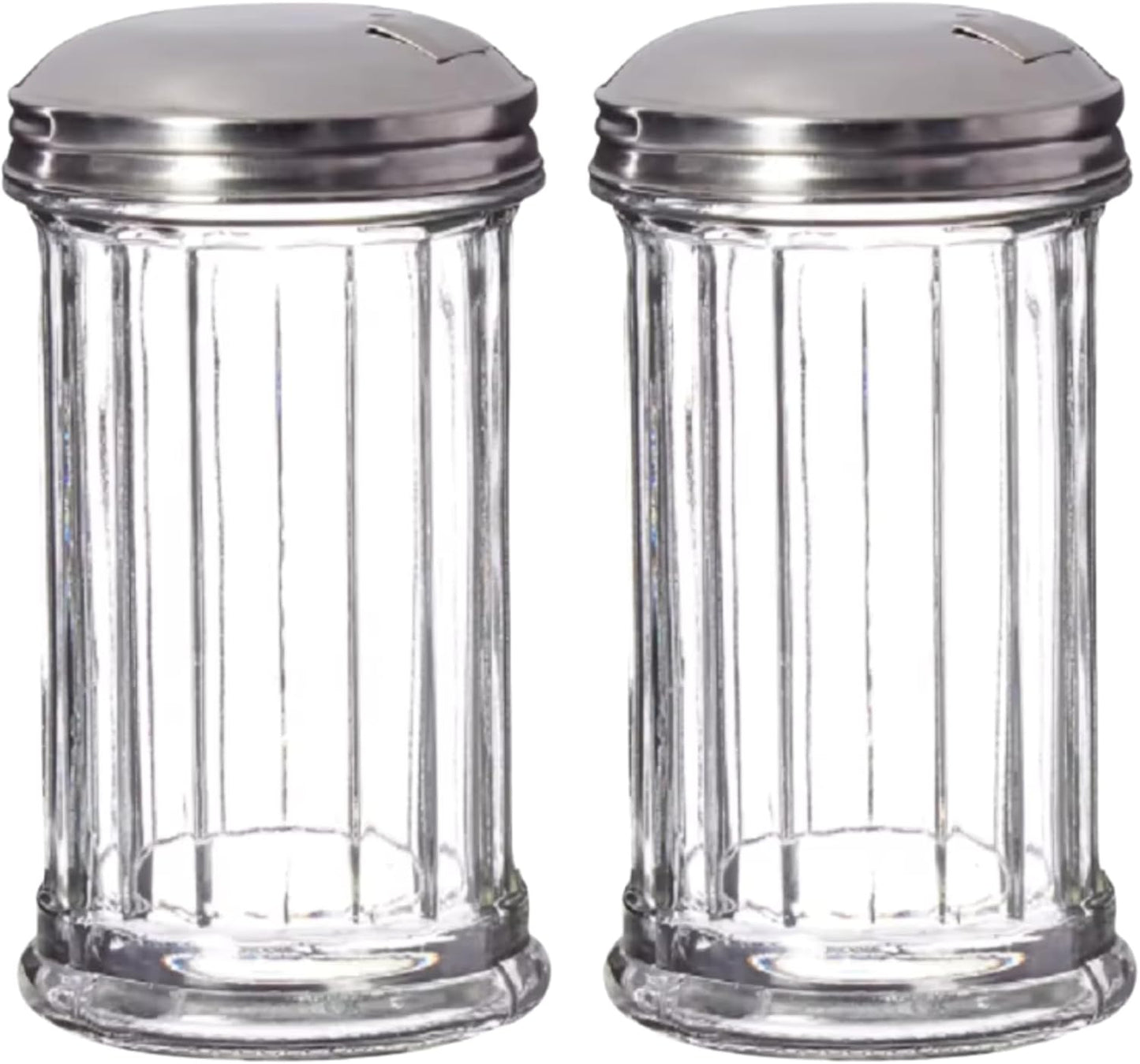 Dispensador de azúcar de vidrio con boquilla cromada estilo diner retro