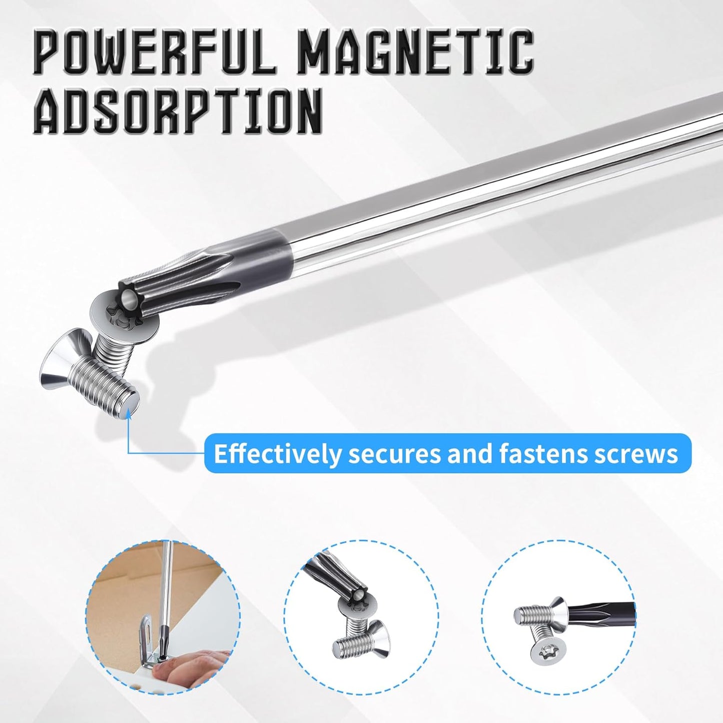 Destornillador magnético Torx T9 eje acero inox antiderrap