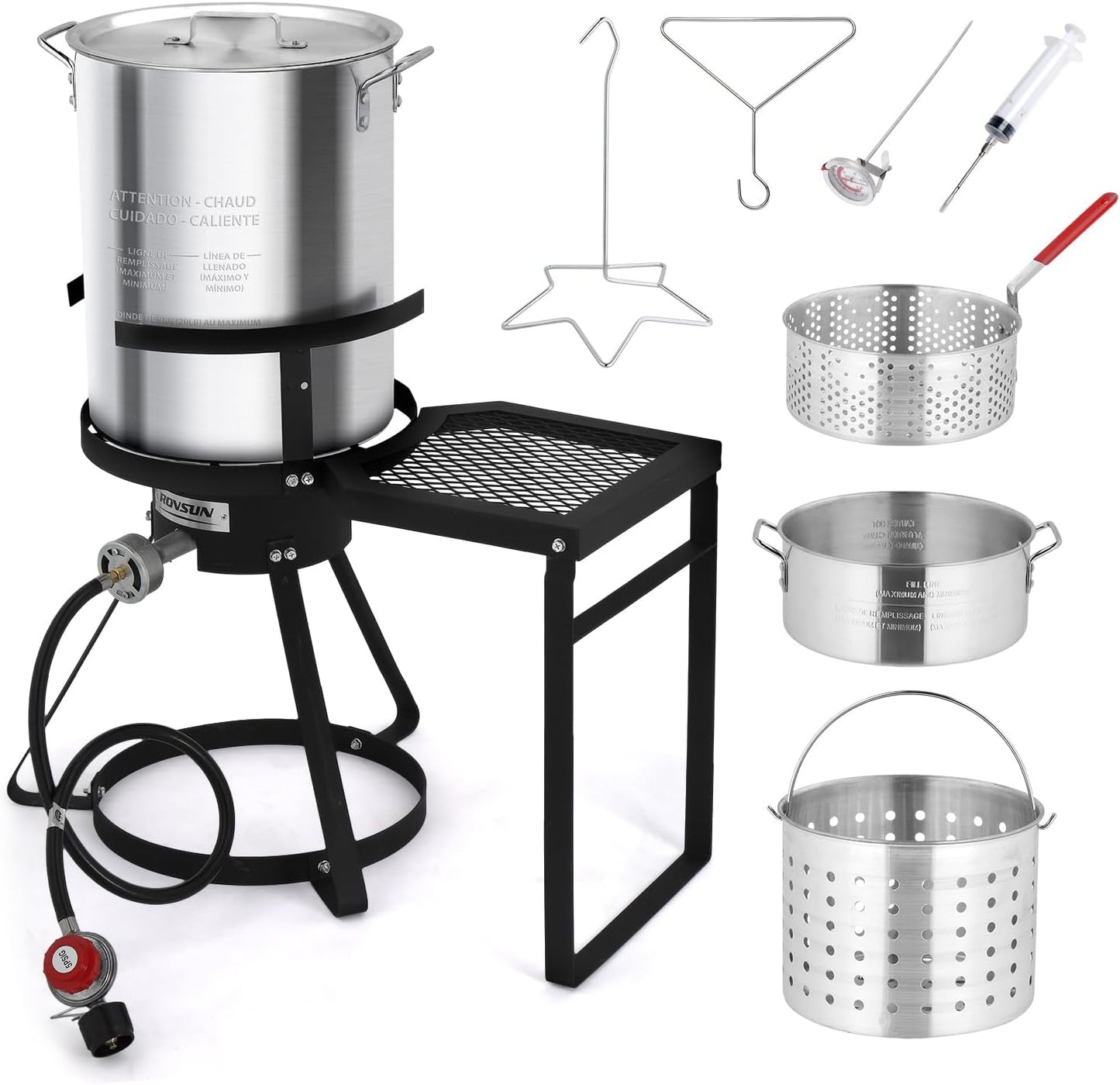 Kit freidora pavo 30qt pescado 10qt estufa propano 55000btu