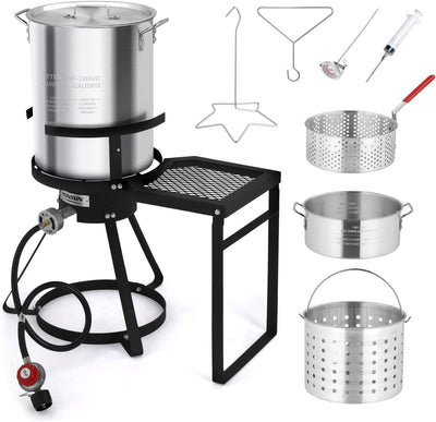 Kit freidora pavo 30qt pescado 10qt estufa propano 55000btu