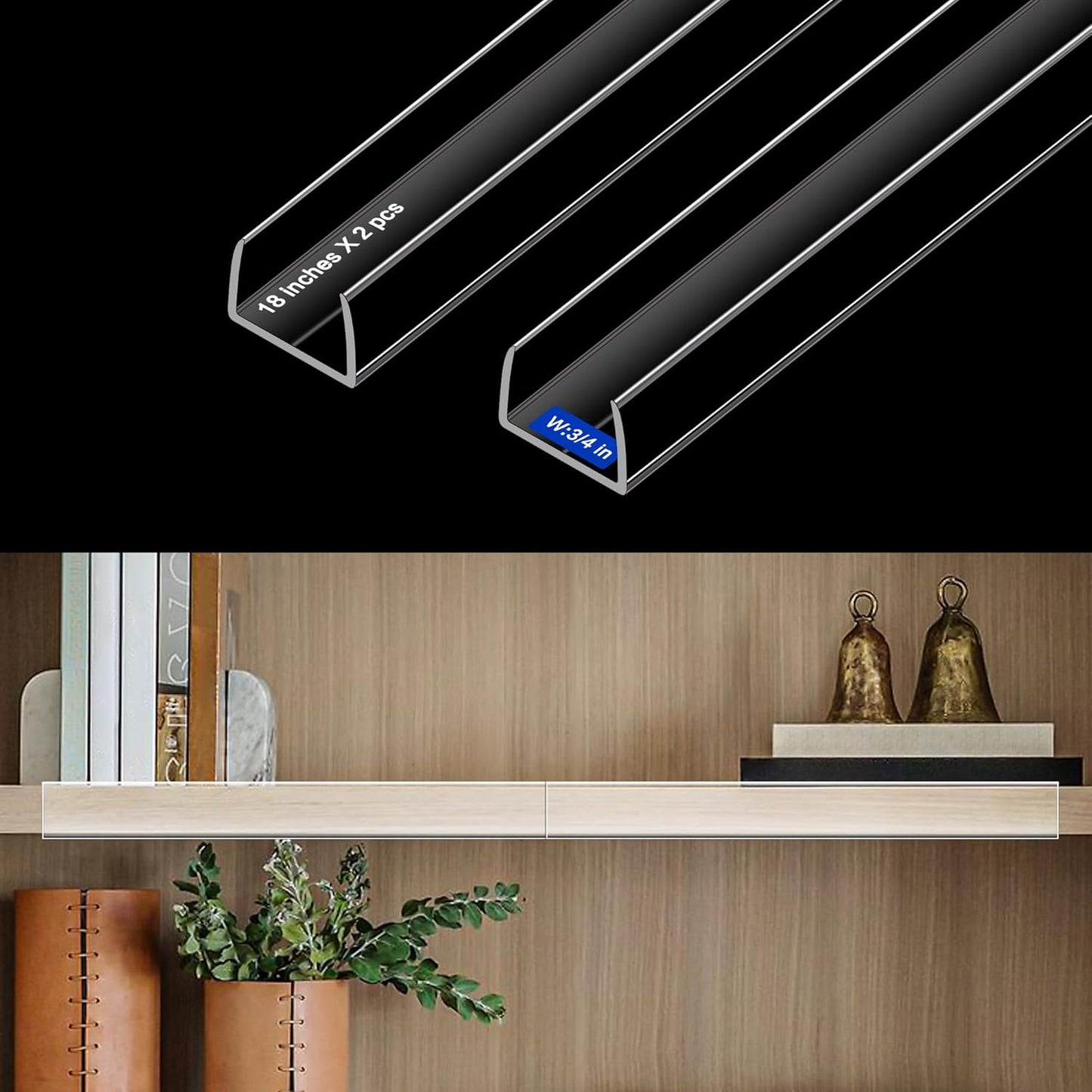 Protector puerta gabinete 18pulg transparente flexible ranura goma