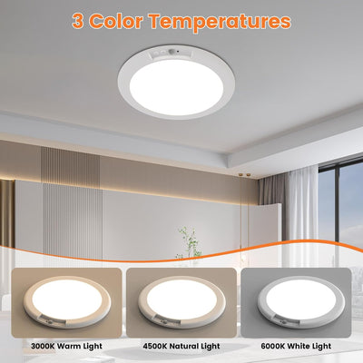 Lámpara techo recargable sensor movimiento 7.5pulg luz blanca