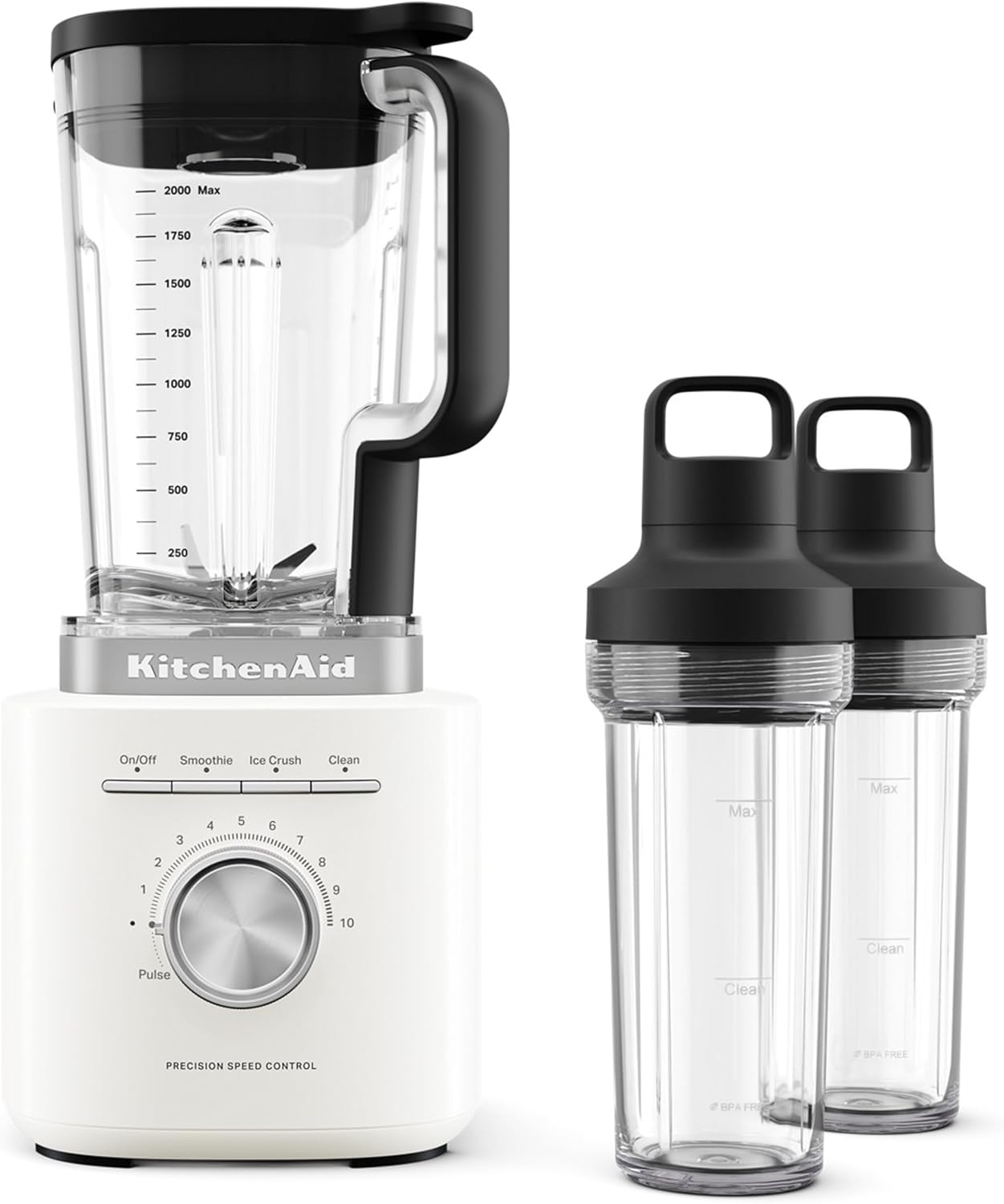 Licuadora KitchenAid 1700W con 2 frascos blanco