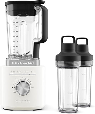 Licuadora KitchenAid 1700W con 2 frascos blanco