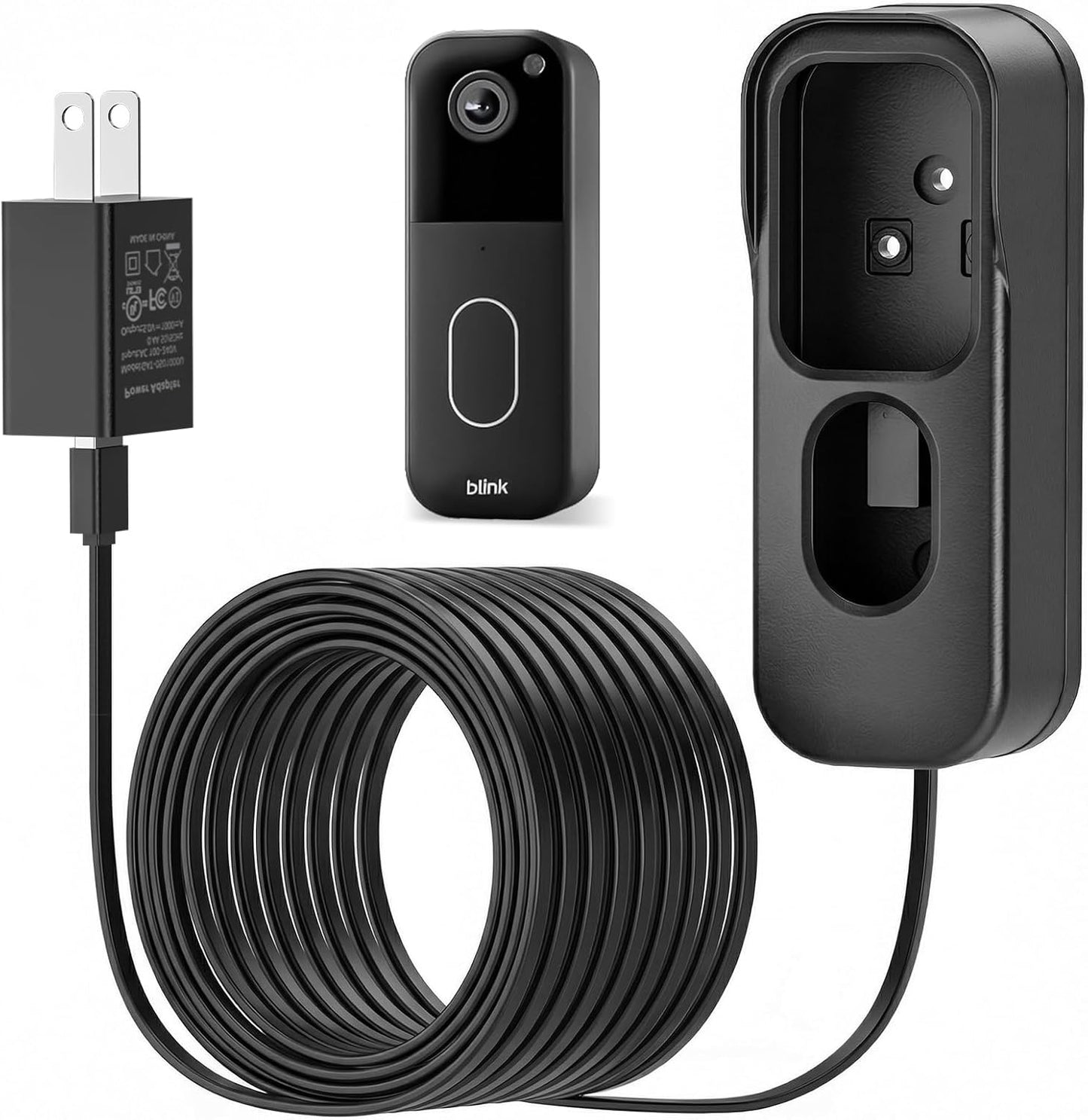 Cable carga 2en1 soporte adhesivo Blink USB 16.4pies