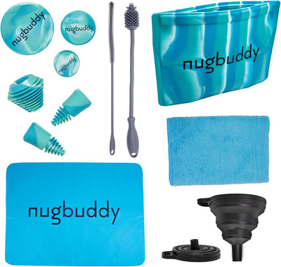 Kit limpieza vidrio reutilizable con cepillos y alfombrilla